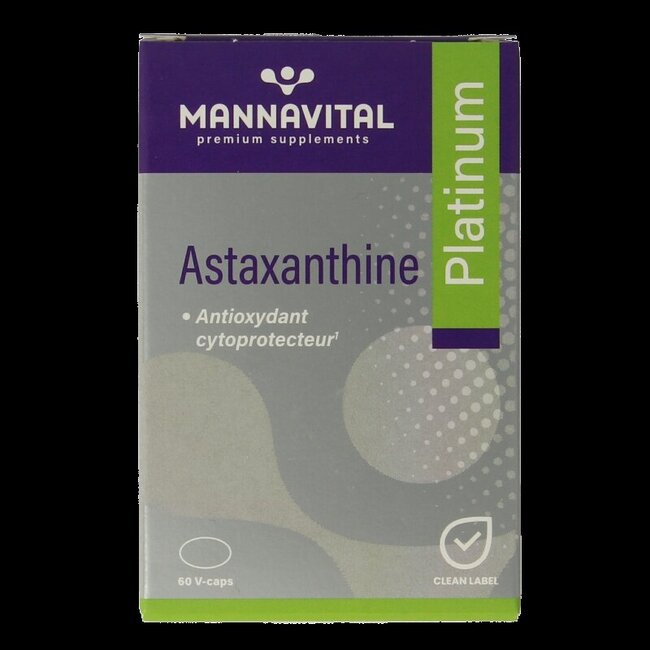 Mannavital Astaxanthine platinum 60 Vegetarische capsules