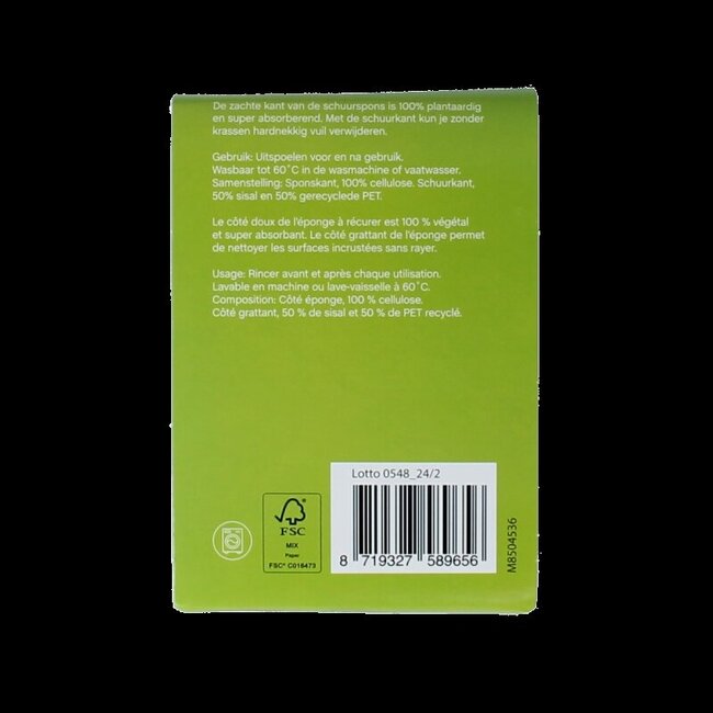 Greenhub Schuursponsjes eco 2 Stuks