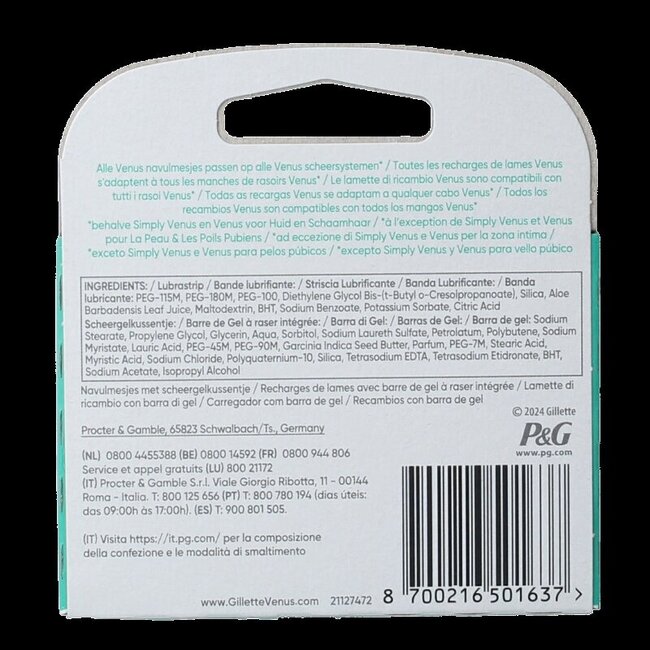 Lames Gillette Comfortglide Sensitive, 3 unités