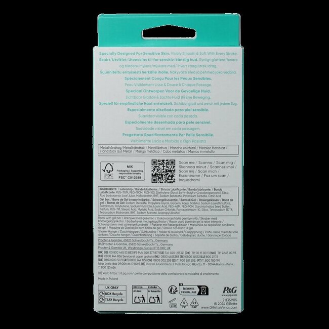 Gillette Comfortglide sensitive apparaat 1 Stuks