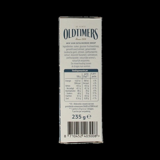 Oldtimers Uitblinkers Mix 235 g