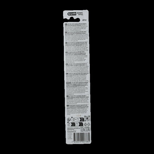 Recharge pour brosse à dents à pile GUM Sonic Ortho, 1 pièce