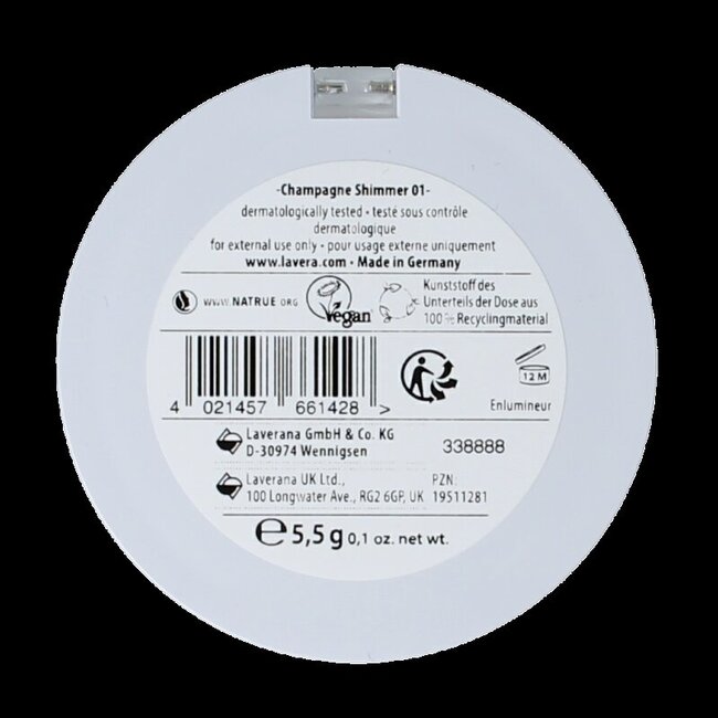 Lavera Highlighter champagne shimmer 01 bio 5.5 Gram