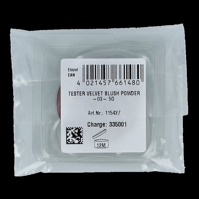 Velvet blush powder nude terracotta 03 bio tester 1 Tester