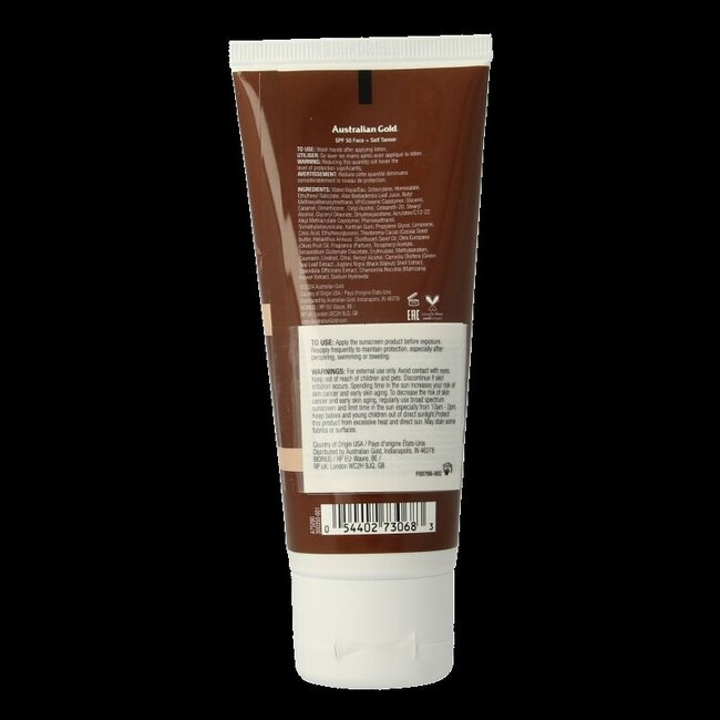 Australian Gold Face avec autobronzant SPF50 88 ml