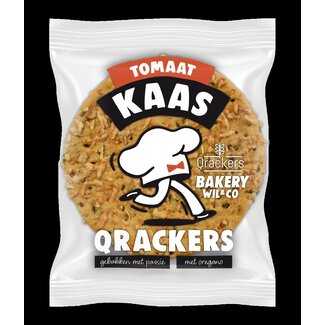 Leev Leev Qrackers crackers kaas tomaat 2st bio 46 Gram