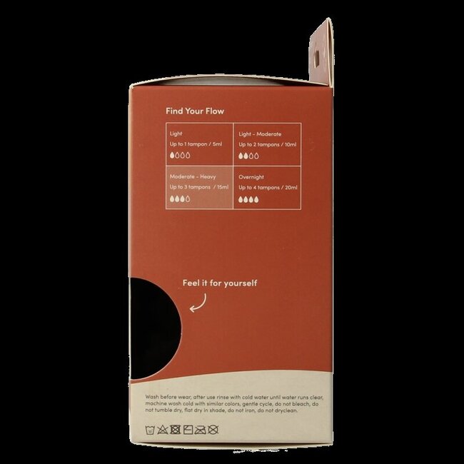 Boody Menstruatieondergoed bikinislip zwart lich/norm S 1 Stuks