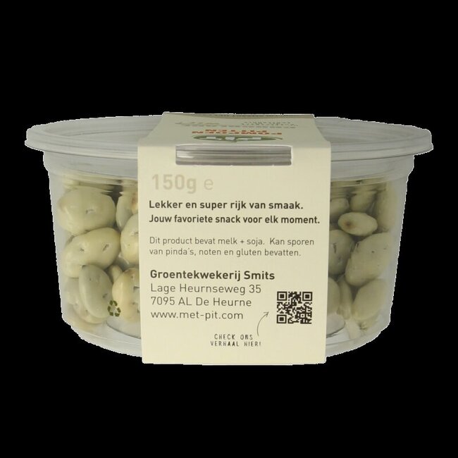Met PIT Pompoenpitten witte chocolade 150 Gram