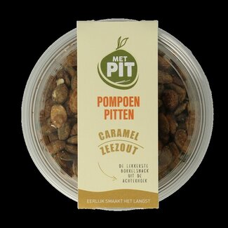 Met PIT Met PIT Pompoenpitten caramel zeezout 150 Gram