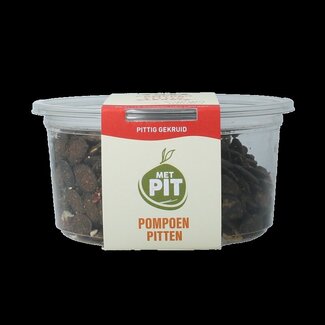 Met PIT Met PIT Pompoenpitten pittig gekruid 150 Gram