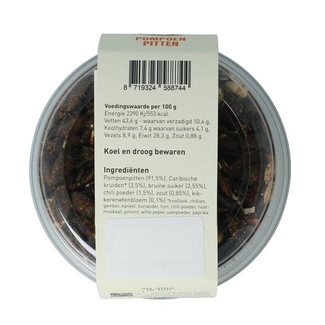 Met PIT Pompoenpitten pittig gekruid 150 Gram