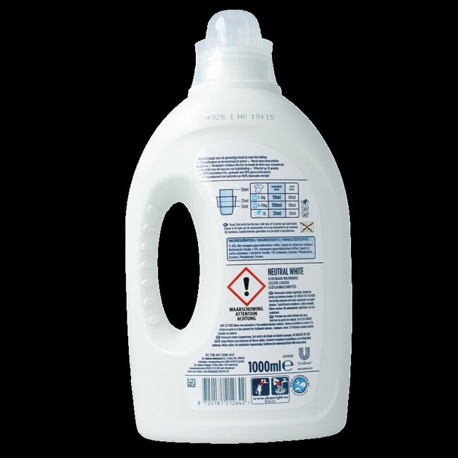 Neutral Wasmiddel wit 1 Liter