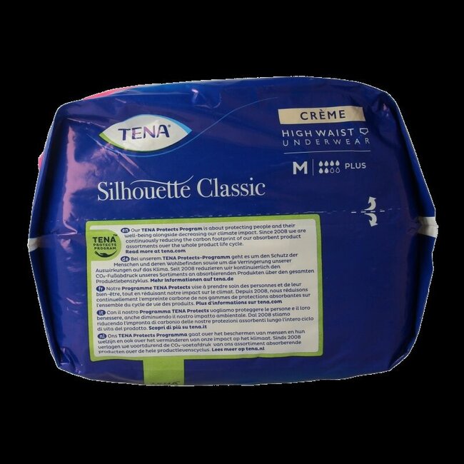 Tena Silhouette Classic+ High Waist Crème M 9 pièces