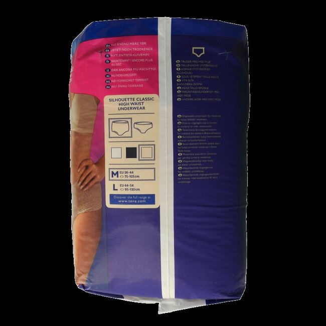 Tena Silhouette Classic+ High Waist Crème M 9 pièces