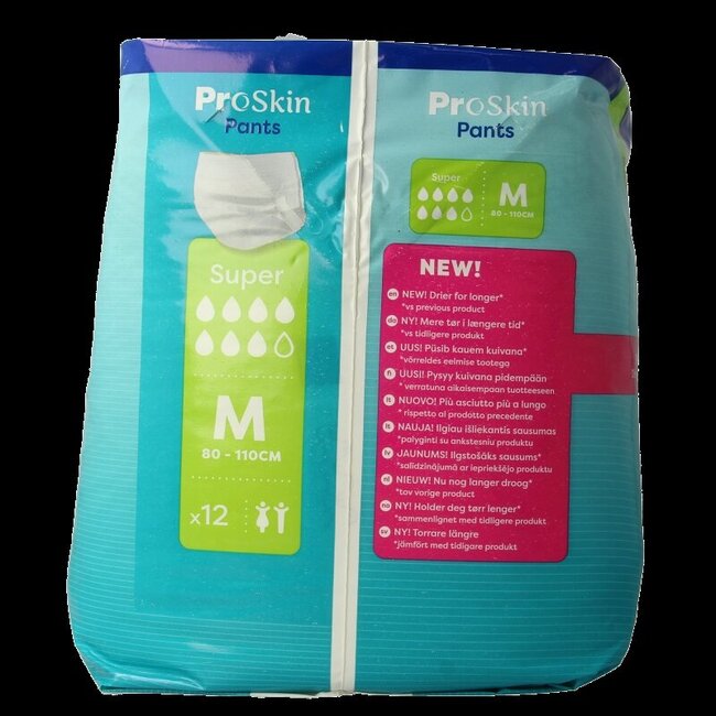 Tena ProSkin Pants Super M, 12 unités
