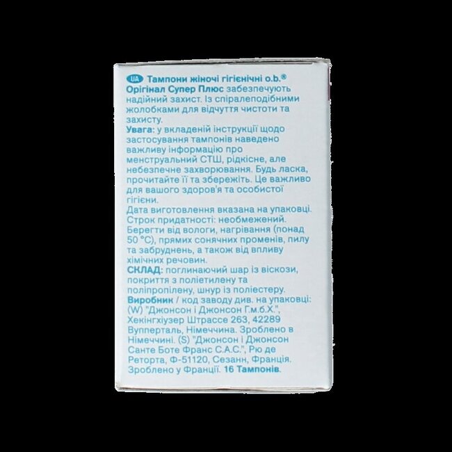 OB Tampons original super plus 16 Stuks