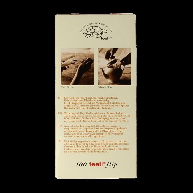 Teeli Filtres à Thé S 100 Pièces
