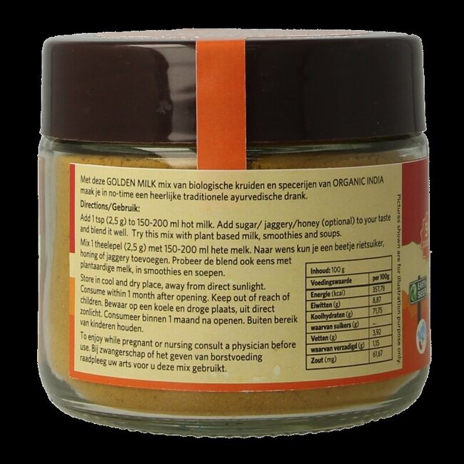 Organic India Préparation pour Golden Latte au curcuma 100 g