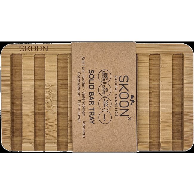 Skoon Solid bar tray - 2 bar - all bamboo 1 Set