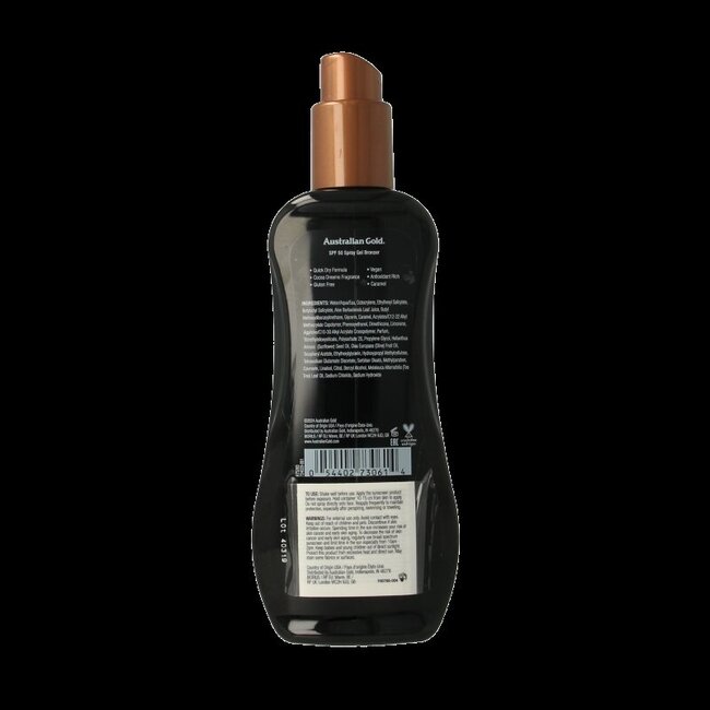 Australian Gold Spray-gel bronzant SPF50 237 Millilitres