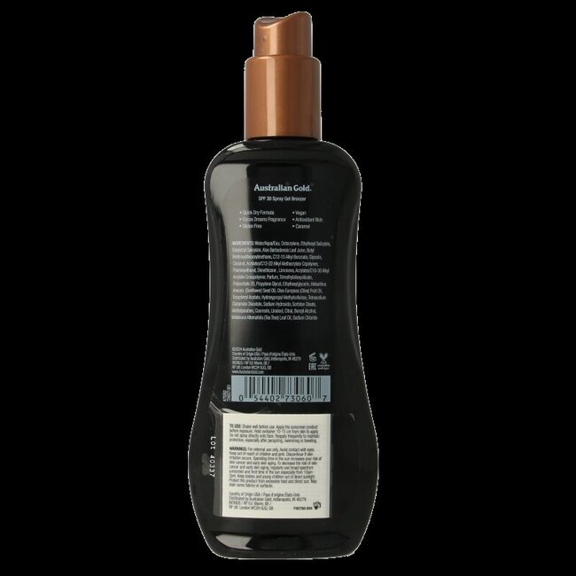 Australian Gold Spray gel bronzer SPF30 237 Milliliter