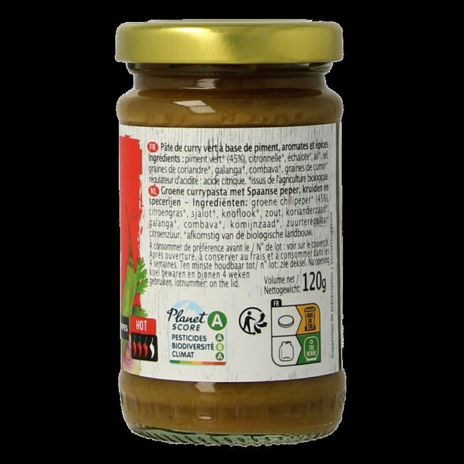 Primeal Groene curry pasta bio 120 Gram