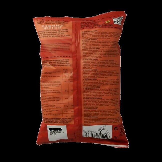 John Altman Linzen chips paprika bio 75 Gram