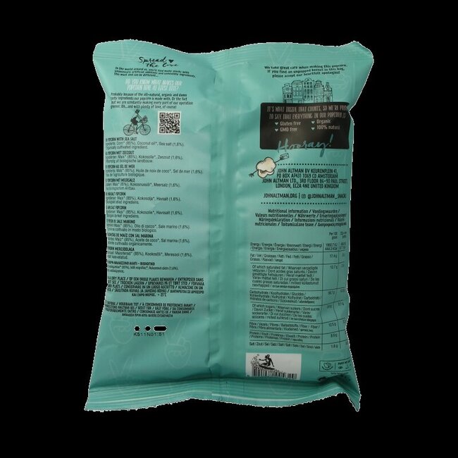 John Altman Popcorn sea salt bio 22 Gram