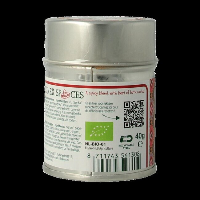 Épices Tex Mex bio Natural Temptation - Boîte de 40 g