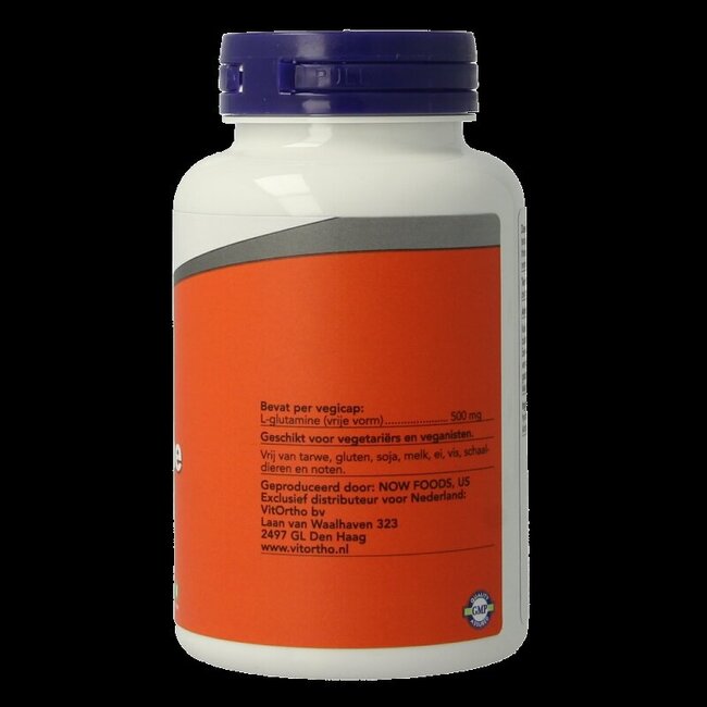 NOW L-Glutamine 500mg 120 Vegetarische capsules