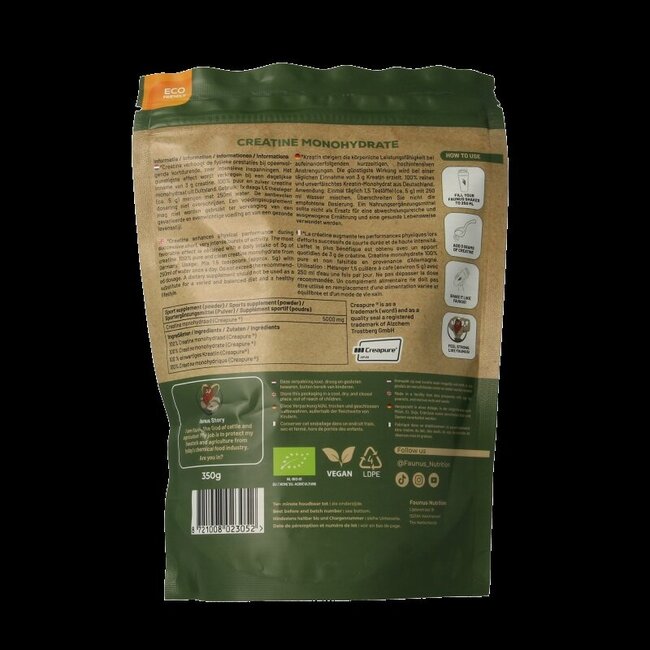Faunus Nutrition Créatine monohydrate Creapure 350 g