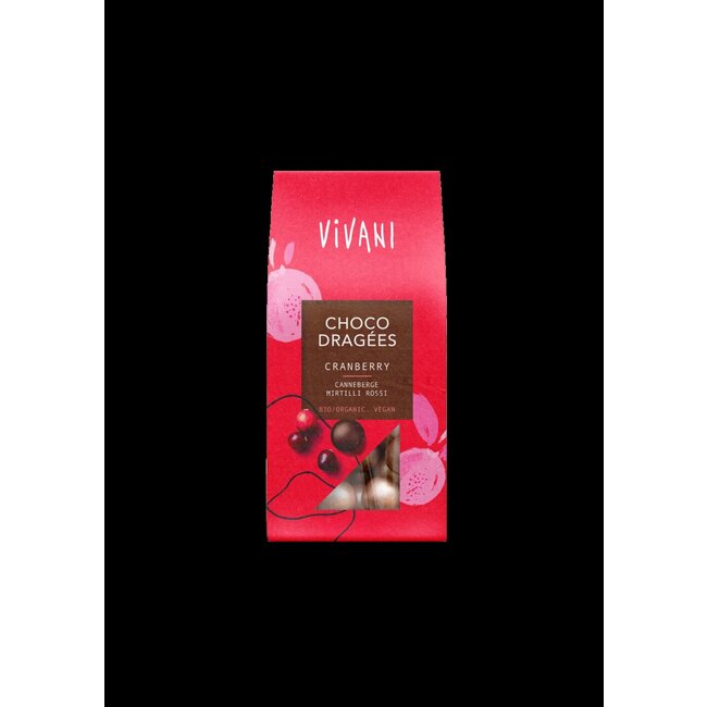 Vivani Choco dragees cranberry bio 75 Gram