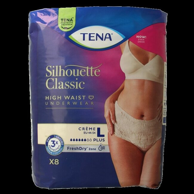 Silhouet plus high waist creme L 8 Stuks