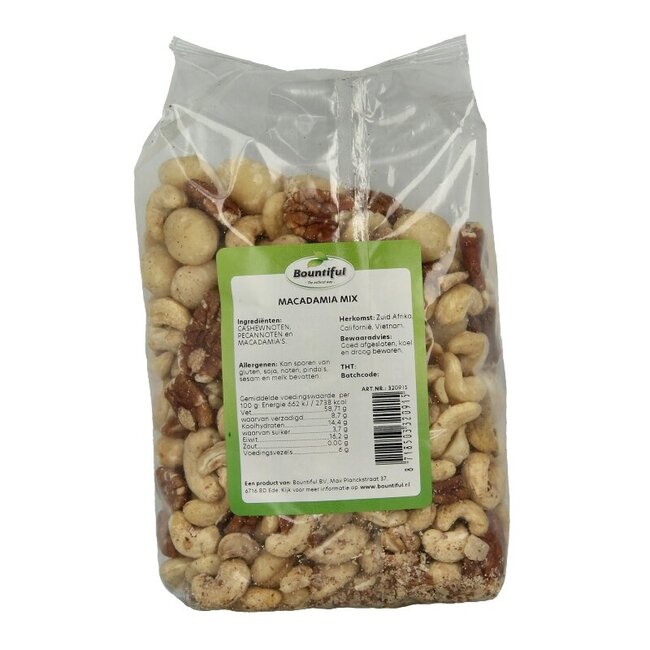 Bountiful Macadamia mix 500 Gram