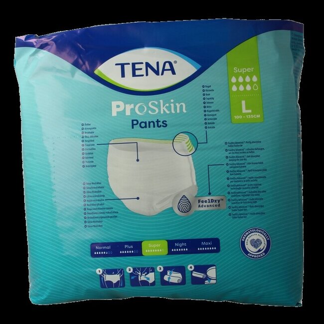 Tena Proskin pants super L 12 Stuks