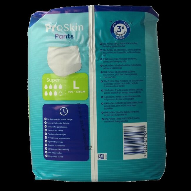 Tena Proskin pants super L 12 Stuks