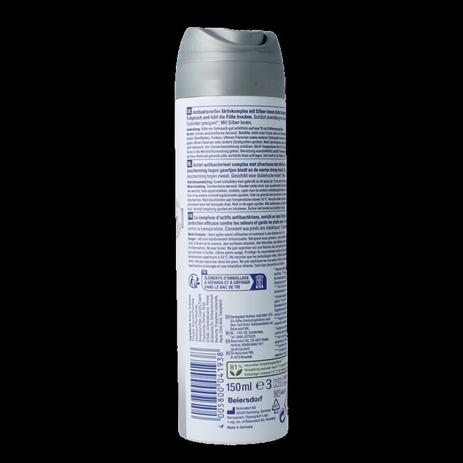 Hansaplast Silver active voet deodorant 150 Milliliter