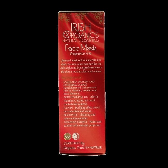 Masque facial Irish Organics aux algues sans parfum bio 75 Millilitres
