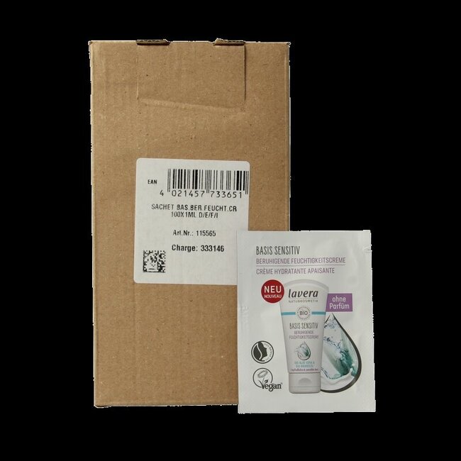 Lavera Sample basis sensitive moisturizing cream bio 100 Stuks