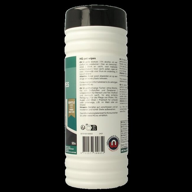 HG Pet wipes 50 Stuks