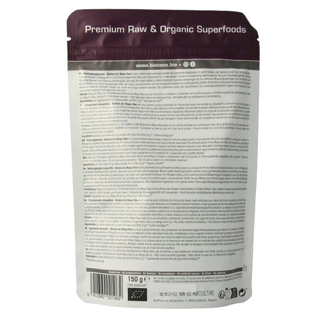 Biotona Maqui poudre brute bio 150 g