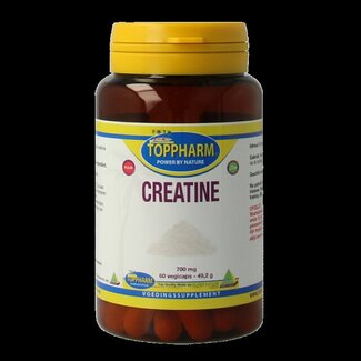 Toppharm Toppharm Creatine 700mg puur 60 Vegetarische capsules