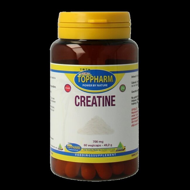 Toppharm Creatine 700mg puur 60 Vegetarische capsules