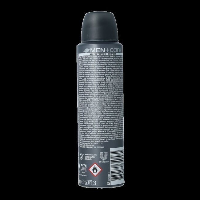 Déodorant spray Dove Men+Care Clean Comfort 150 ml
