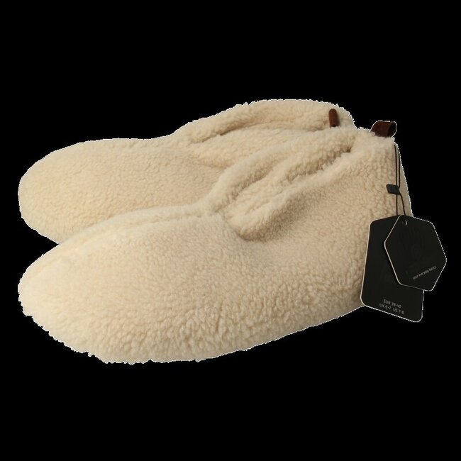 Slof dames teddy offwhite 39/40 1 Paar