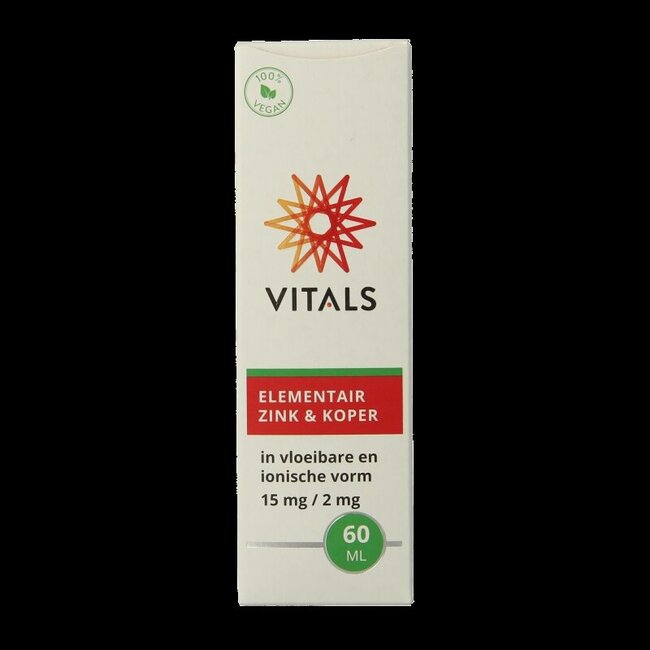 Vitals Elementair zink & koper 60 Milliliter