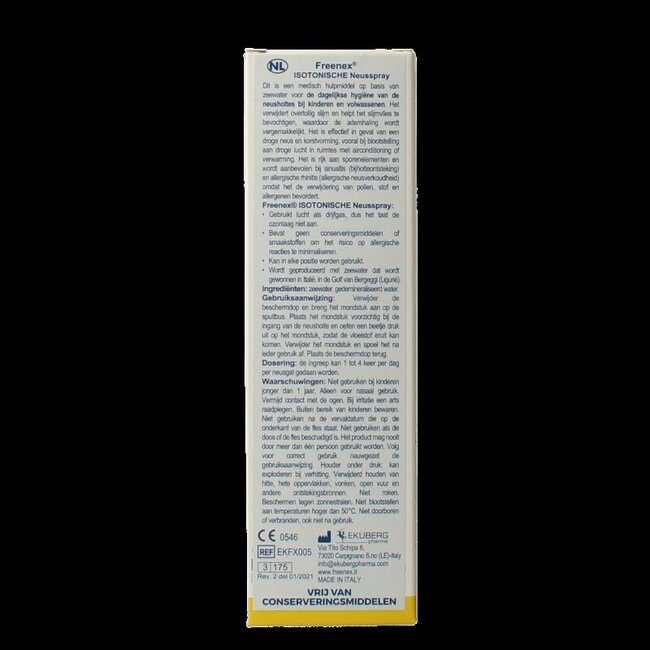 Freenex Seawater isotonic nasal spray 100 Milliliter