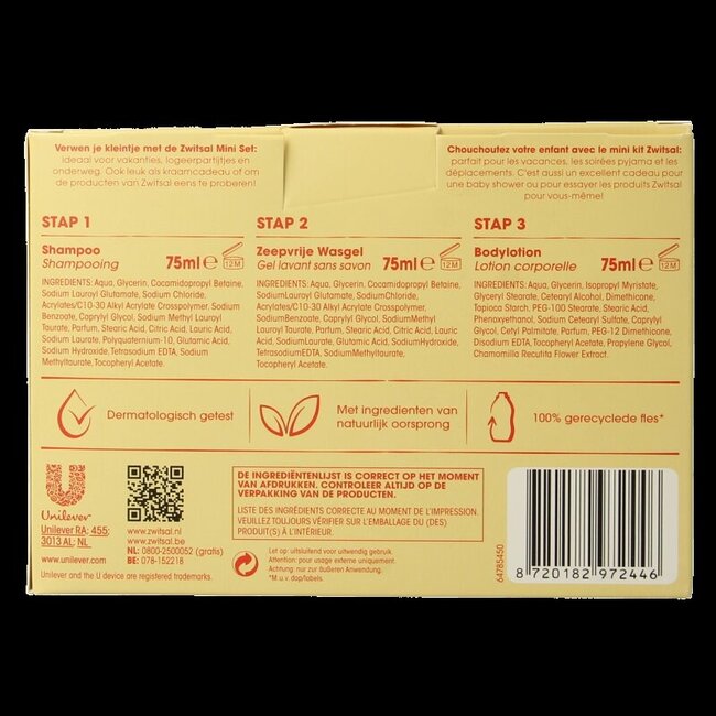 Zwitsal Mini 3 x 75ml 1 Set