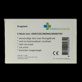 Thuis-diagnose Test de dépistage urinaire multi-drogues (5 types) 1 unité