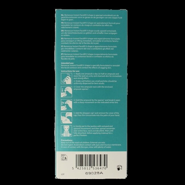 Remescar Instant facelift V-shaper 5 x 2 ml 10 Millilitres